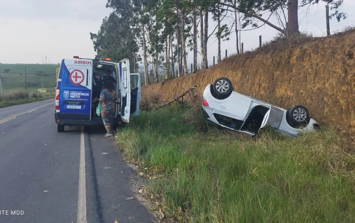 Queda de árvore provoca acidente na BA 290 próximo a Medeiros Neto