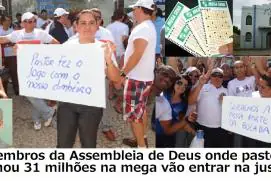 Fiéis acusam pastor de jogar na Mega com o dinheiro da igreja