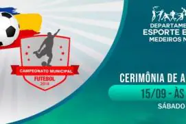 Campeonato Municipal de Futebol 2018 começa neste fim de semana, em Medeiros Neto