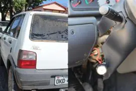Veículo sofre tentativa de furto em Medeiros Neto