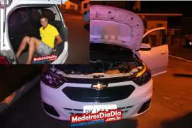 Carro roubado em Linhares (ES) é recuperado pela Polícia Militar de Medeiros Neto; Autor é preso