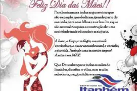 Prefeitura de Itanhém; Mensagem dia das Mães...