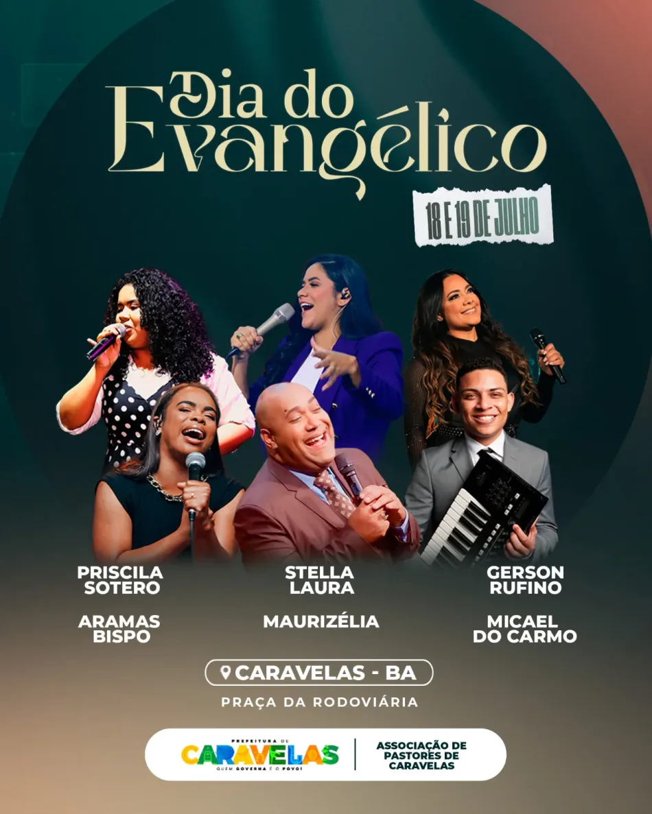 Caravelas se prepara para dois dias de fé, louvor e avivamento com o Dia do Evangélico