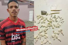 Ex-fuzileiro naval é preso com drogas pela segunda vez em Medeiros Neto