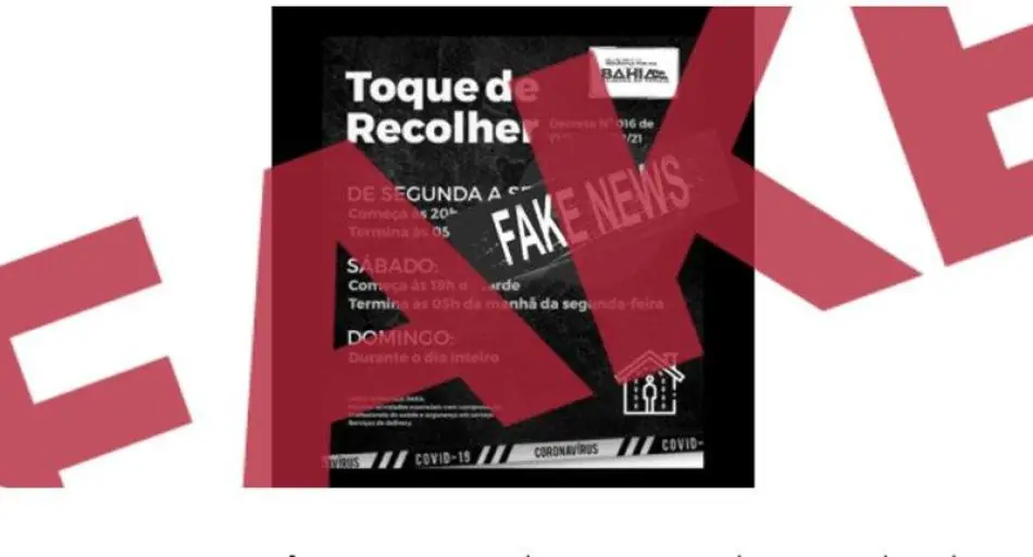 Fake News: Governo desmente boatos sobre novo horário do toque de recolher