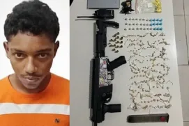 Líder do tráfico morre em confronto com a PM em Itabatã; grande arsenal é apreendido