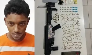 Líder do tráfico morre em confronto com a PM em Itabatã; grande arsenal é apreendido