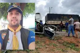 Motorista de ambulância bate em carreta e morre na BR-242, no oeste da Bahia