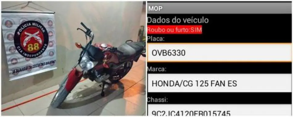 PM recupera motocicleta roubada na zona rural do Prado