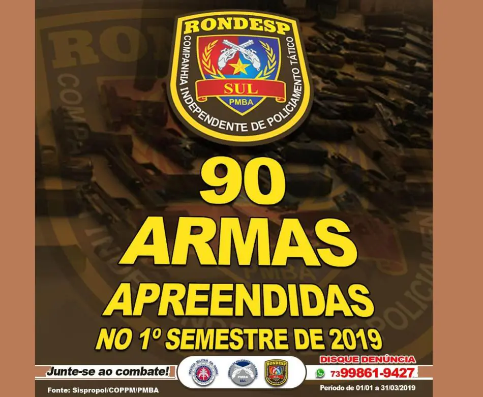 Rondesp Sul apresenta dados estatísticos do primeiro semestre de 2019