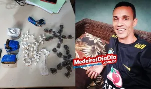 Suspeito de tráfico é preso com moto adulterada e drogas em Medeiros Neto