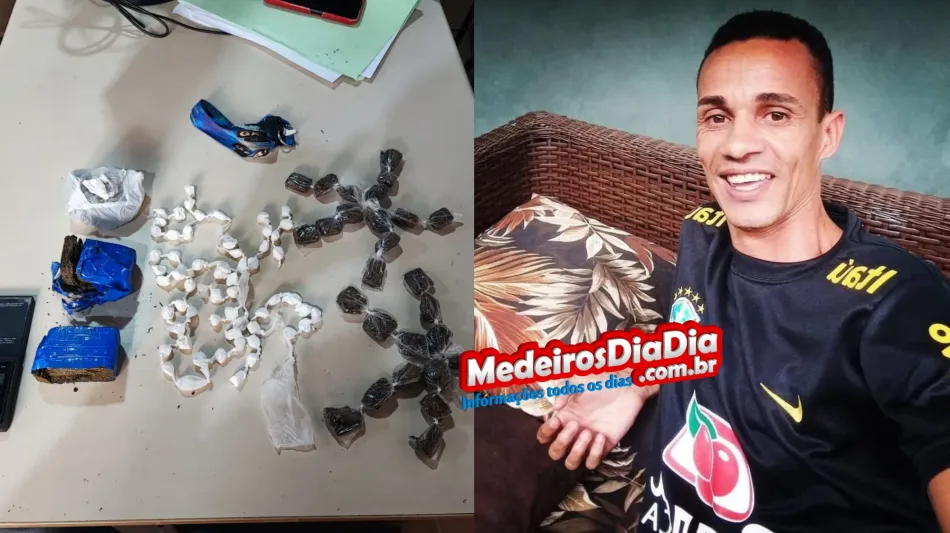 Suspeito de tráfico é preso com moto adulterada e drogas em Medeiros Neto